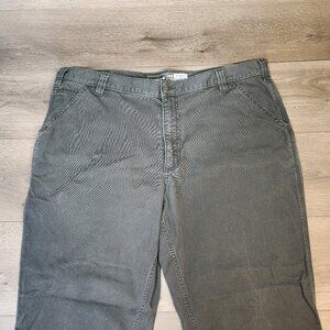 Carhartt Pants Mens 42x30 Gray Relaxed Straight Rigby Dungaree Rugged Flex Work